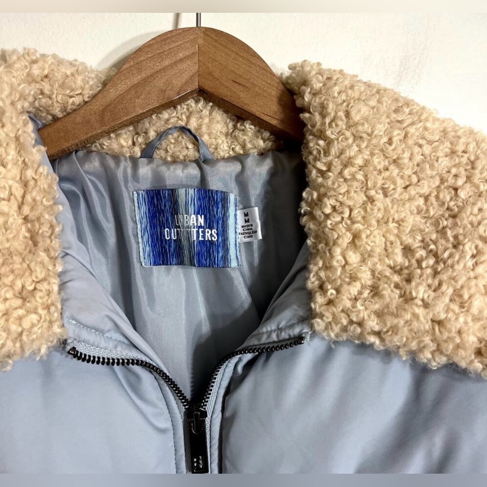 Urban Outfitters Duckie Puffer Jacket Powder Blue - Picture 4 of 5